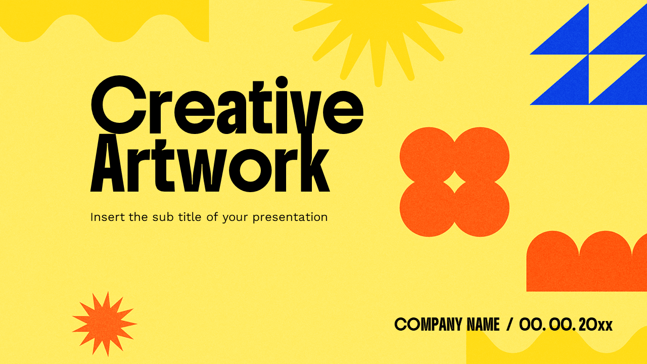 Creative Artwork Presentation Template -Google Slides PowerPoint