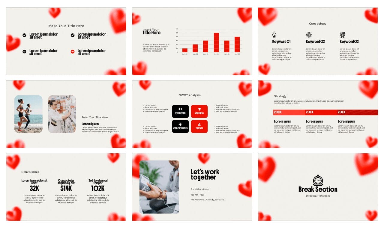 Heart Health Free Google Slides Theme PowerPoint Template