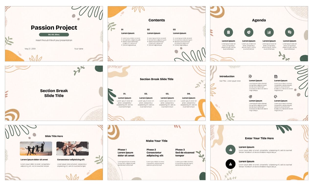 Passion Project Google Slide Themes PowerPoint Templates