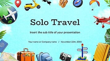 Solo Travel Presentation Templates - Google Slides PowerPoint