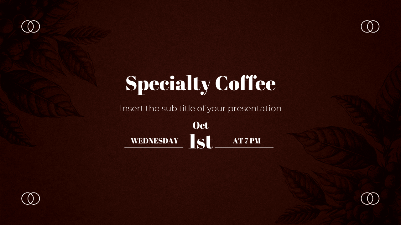 Specialty Coffee Presentation Template - Google Slide PowerPoint
