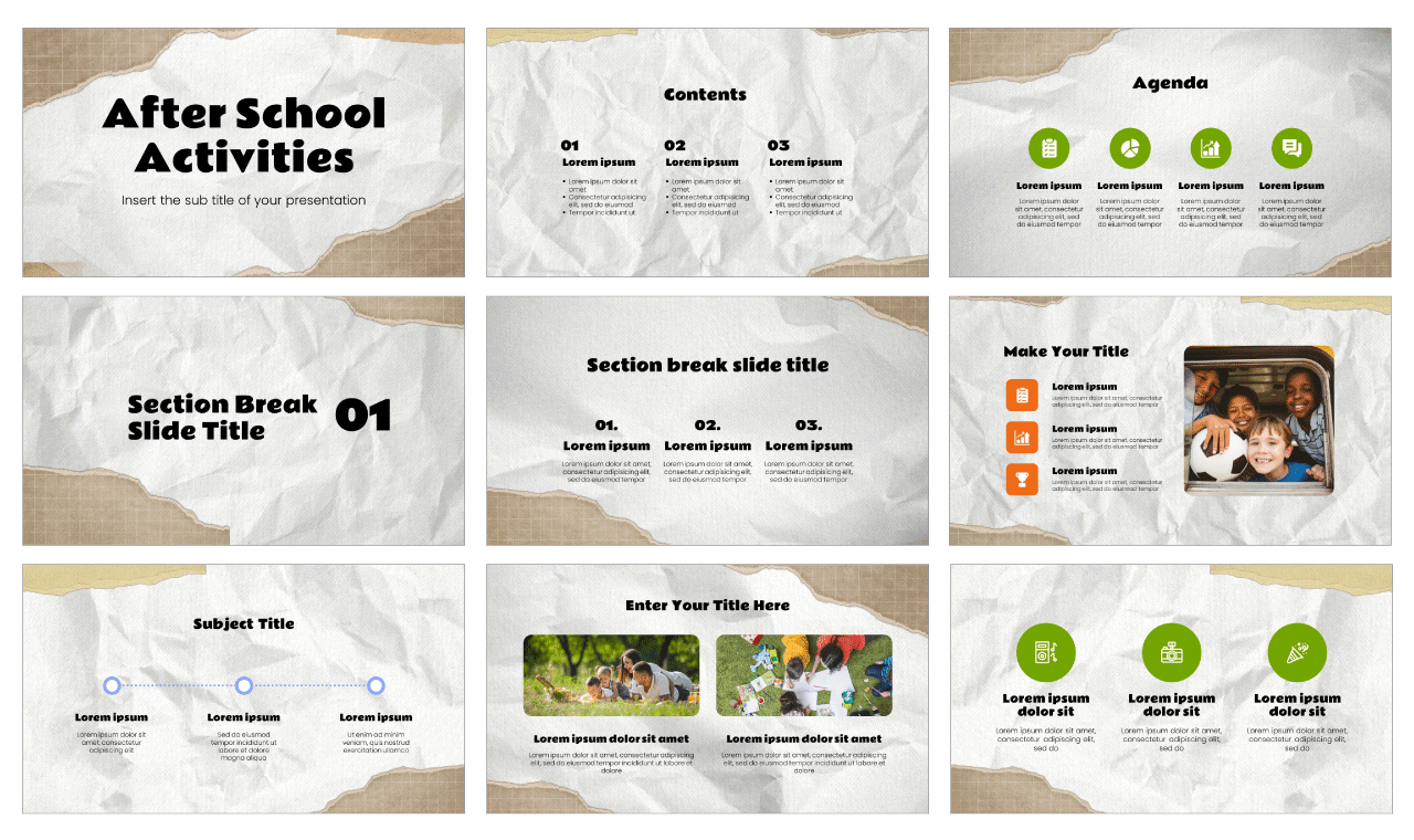 After School Activities Google Slides Themes PowerPoint Templates