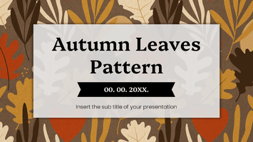 Autumn Leaves Pattern Free Google Slides PowerPoint Templates