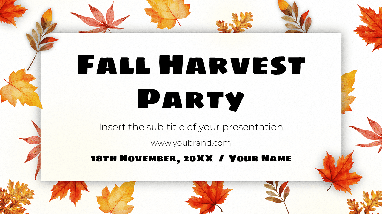 Fall Harvest Party Google Slides Themes PowerPoint Templates