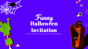 Funny Halloween Invitation Google Slides PowerPoint Templates