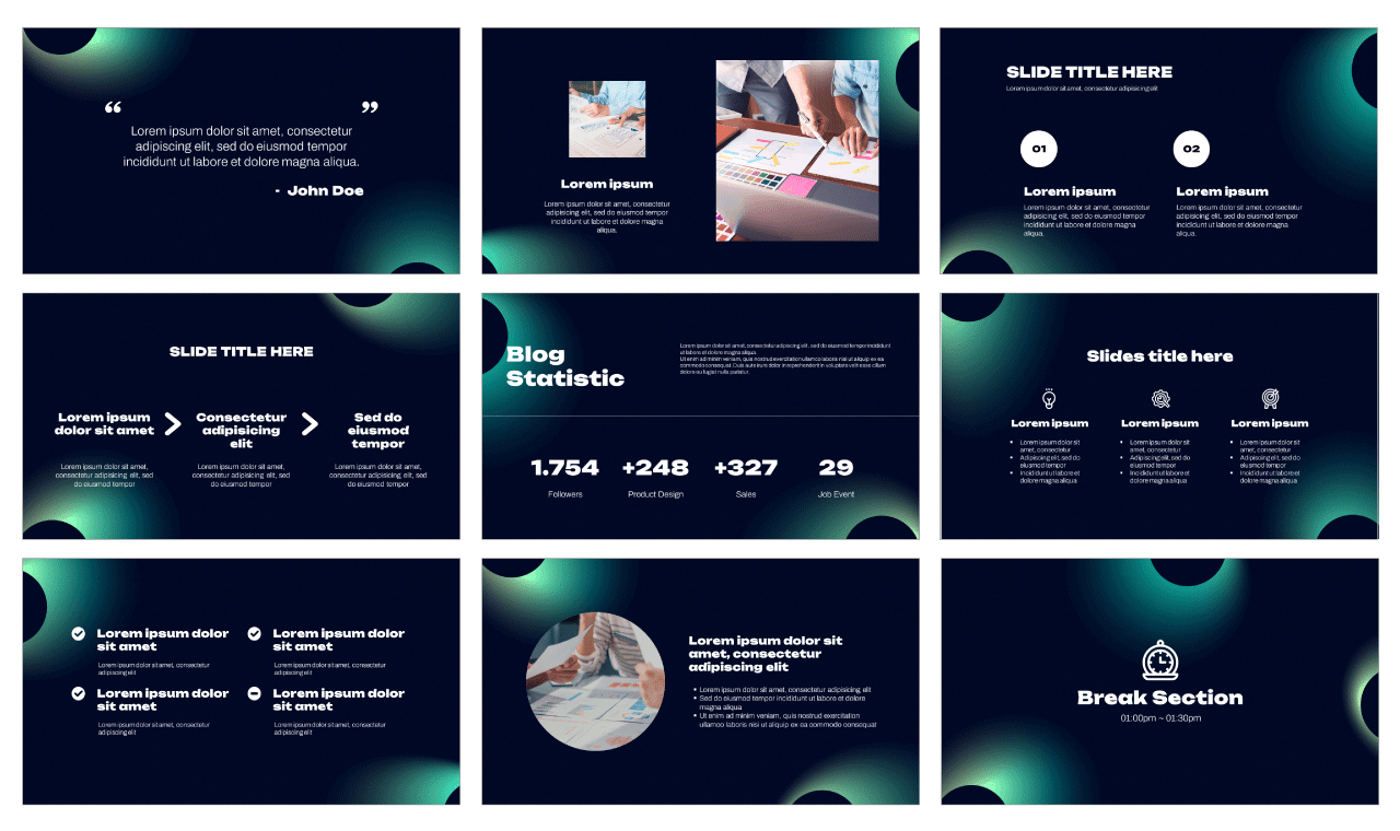 Gradient Aura Free Google Slides Theme PowerPoint Template