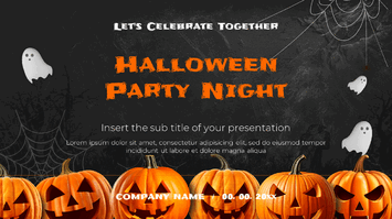 Halloween Party Night Google Slides Theme PowerPoint Template
