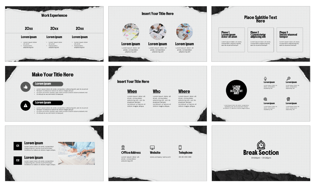 Resume for Employment Google Slides PowerPoint Templates