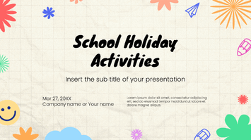School Holiday Activities Free Google Slides PowerPoint Templates