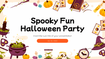 Spooky Fun Halloween Party Google Slides Theme PPT Template