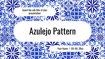 Azulejo Pattern Presentation Template - Google Slides PowerPoint