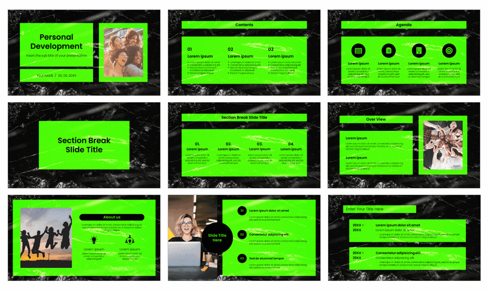 Powerpoint Temple Design Personal Development Google Slides Theme PowerPoint Template